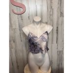 Timing  Marble Print Satin Cami Crop Top Size Small Photo 1