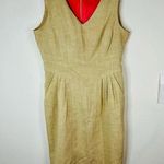 Shelby & Palmer Tan Sleeveless Sheath Dress Professional Work Size 6 Polyester Photo 1