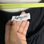 Impressions Black Short Puff Sleeve Poet Blouse Sz M Photo 3