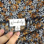 Wonderly Top Womens Large Brown Floral Long Sleeve Square Neck Dark Feminine Photo 1