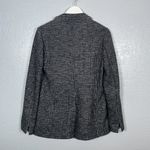 Max Mara Weekend Women M Black Gray Wool Plaid Coat Jacket Blazer Unlined Pocket Photo 4