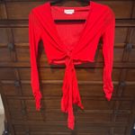 Lovers + Friends  Red Long Sleeve Camila Top Photo 3