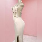 🤍 Beige Cut Out Halter Maxi Dress 🤍✨ Size L Size L Photo 2