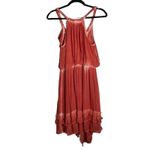 Free People Aphrodite Womens Orange Tie Dye Asymmetrical Boho Ruffle Dress XS Photo 7