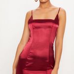 Pretty Little Thing Red Silk Dress Photo 0