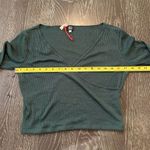 BDG Urban Outfitters Green Surplice Neck Cropped Blouse Long Sleeve Size L Photo 8