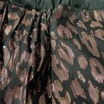 DO+BE NWT  Rose Gold Metallic & Black Ruffled Lined Skirt Photo 5