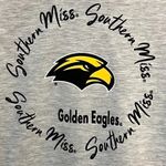 Sideline Apparel  Womens  Southern Miss Gray Striped Pullover Hoodie Photo 1