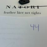 Natori  Feather Lace Net Tights Black Size Small Sheer Patterned Pair of 2 Photo 7