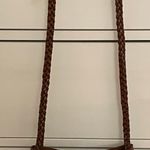 Talbots Woven Brown Leather @ Black Linen Lined Crossbody Bag, size 12x10 Photo 13