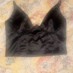 Black Satin Bustier Top Photo 1