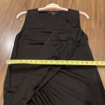 All Saints Annis knee length Dress Black Draped Front Sleeveless V-neck size 6 Photo 4