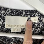 Cynthia Rowley Size S Silk Blouse V-Crew Neck Pull Over Black Marbled Women’s Photo 2