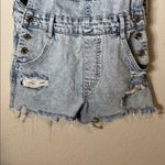 Stradivarius  Distressed Denim Short Overalls Light Wash Dungarees Size S Photo 3