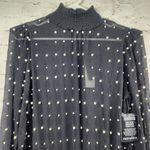 Retrofête Retrofete Hedy Embellished Silk Chiffon Dress in Black Pearl Size Small NWT Photo 3