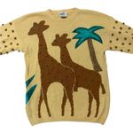 Vintage 80s Cervelle Giraffe Sweater size M Yellow Size M Photo 1