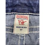 True Religion Dark Wash Boot Cut Jeans white stitching Womens Size 27 Photo 7