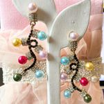 Festive Christmas Holiday Light Bulb Dangle Earrings Party Statement Colorful Gold Photo 1