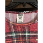 Victoria's Secret  Pink Cozy Plaid Long Sleeve Sleepwear Shirt Super Soft Size S Photo 2