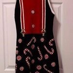 No Boundaries Festive Candy Cane Dress - Red and Black Photo 0