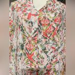 Allison Daley  Vibrant Patterned Button-Down Shirt Photo 7