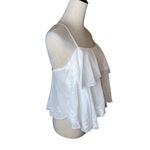 J.Crew Tiered Tank Top Embroidery Cotton Voile Sz Medium Drapey Tiered Beachy Photo 2