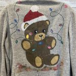 Vintage Handmade One Of A Kind Christmas Womens XXL Coat Hand Painted Wool Teddy Gray Size 2X Photo 8