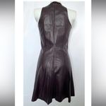 Derek Lam  Leather Mid Length Dress in Plum - size 6 Photo 3