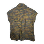 Victoria's Secret  Camp Jeweled Button Down Short Sleeve Camo Shirt Photo 4