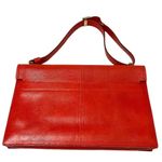 Lanvin Snakeskin Partition Shoulder Bag in Red Photo 2