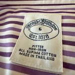Brooks Brothers  Fitted Shirt All Supima Cotton Button Up Lavender Purple Stripe Photo 6