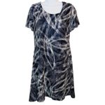 Nina Leonard Lace Tie Back Dress Black Navy M Photo 1