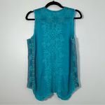 Johnny Was  Rosslyn Clio Turquoise Embellished Lace Tank S Photo 3