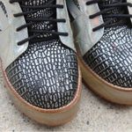 Jeffrey Campbell Black and Silver Futuristic Sneakers Photo 4