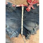 Altar'd State  Jorts Size 28 Denim Jean Shorts Bandana Belt Frayed Hem Photo 9