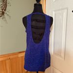 Victoria Sport Size M Blue Relaxed Sleeveless Tank Top with cut out back. Photo 4