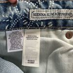 Lucky Brand Sienna Slim Boyfriend Printed Folded Raw Edge Crop Denim Jeans 8 Photo 7