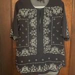 Theory Antazie Silk Bandana Paisley Print Top Size M Photo 1