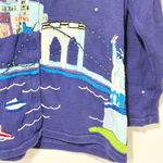 Storybook Knits Plus Size Pearl Blue New York Night Cardigan Granny Sweater 1X Photo 2