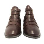Antelope Brown Leather Double Buckle Ankle Bootie Women’s Size EU 37 US 7 Photo 1