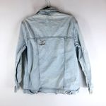 Pimkie Womens Denim Jacket Vintage Retro Trucker Distressed Light Wash L Photo 1