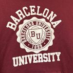 BU Barcelona University CCOVT Tee Shirts of the World Hoodie, XS Red Photo 1