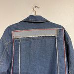Essue  Blue Denim Moto Jacket Sz S Photo 9
