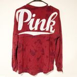 PINK - Victoria's Secret Pink Victoria Secret Women Size XS Sweatshirt Burgundy Dye Cotton Blend Pullover Photo 3