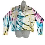 Vintage Havana  Hoodie Cropped Multi -Colored Pastel Tie Dye Size Medium NWT Photo 1