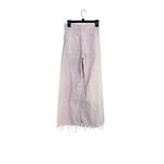 ZARA The Marine Straight Leg Vintage High Rise Raw Hem Relaxed Fit Jeans 4 Pink Photo 12