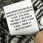 Habitat  Top Womens Medium Button Shirt Artsy Organic Swing Black White Crinkle Photo 7