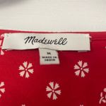 Madewell  Red Dress with White Floral Pattern Photo 1