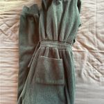 Fabletics Green Jumpsuit with Gold Zipper Photo 4