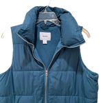 Old Navy Fleece Lined Puffer Vest Teal Size Medium Photo 3